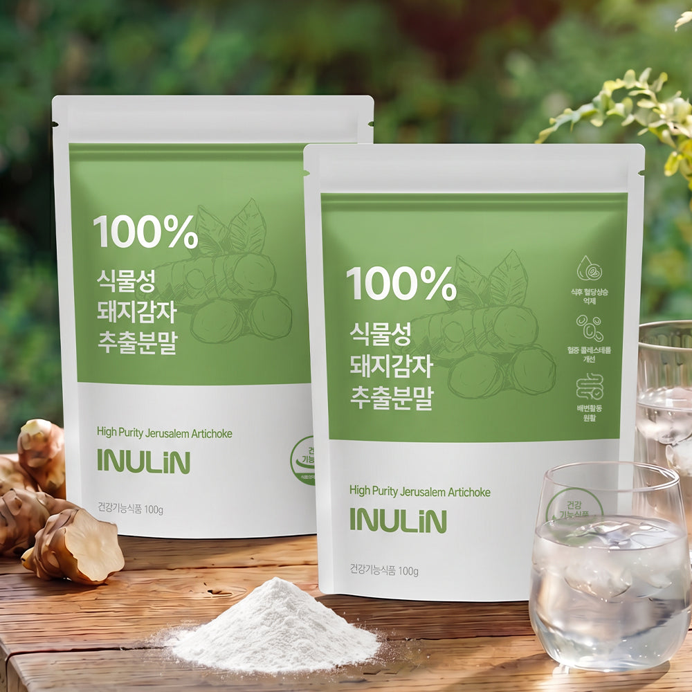 【韓国機能性表示食品】イヌリンパウダー 菊芋 100% 高純度食物繊維 100g 血糖値 コレステロール 腸活 健康習慣