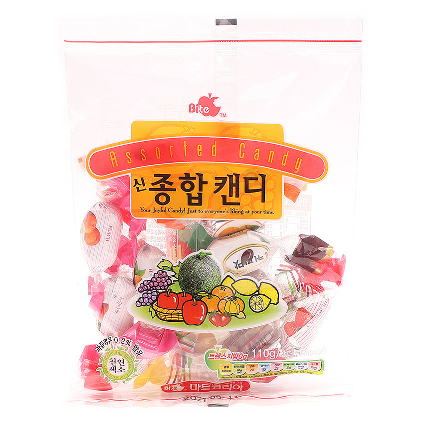 【マートコリア】シン 総合キャンディ 110g フルーツ 飴 アソート 韓国レトロお菓子：国民商会日本公式