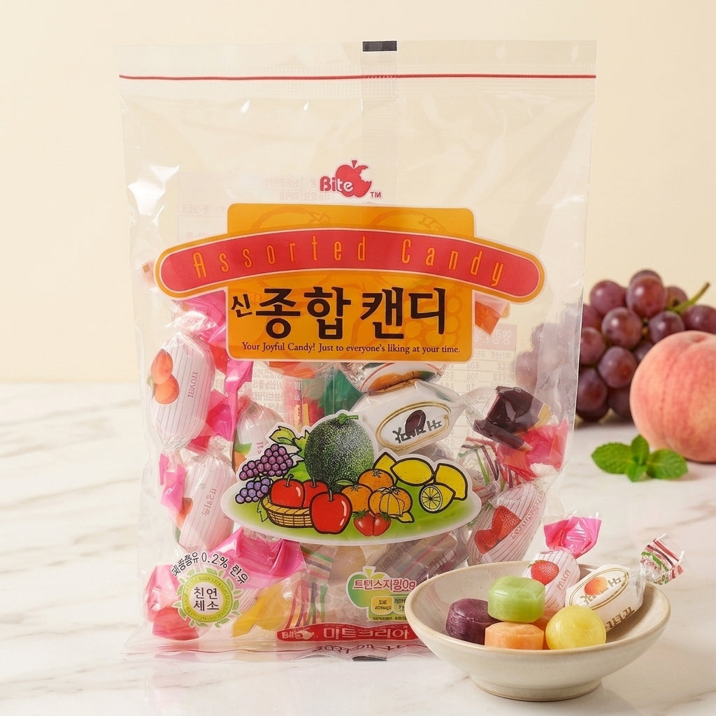 【マートコリア】シン 総合キャンディ 110g フルーツ 飴 アソート 韓国レトロお菓子：国民商会日本公式