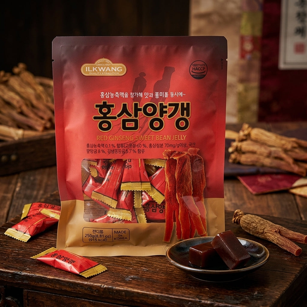 紅参羊羹 250g 個包装 韓国定番のおやつ リーズナブルなレッドジンセン：国民商会日本公式