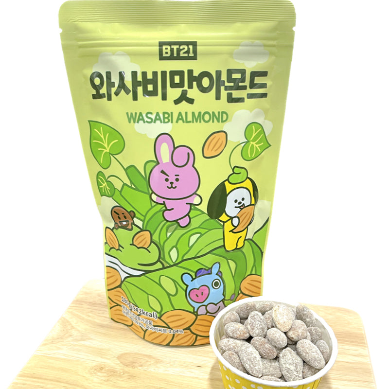 BT21 わさび味アーモンド 180g 韓国定番お菓子 ピリ辛おつまみ スナック：国民商会日本公式