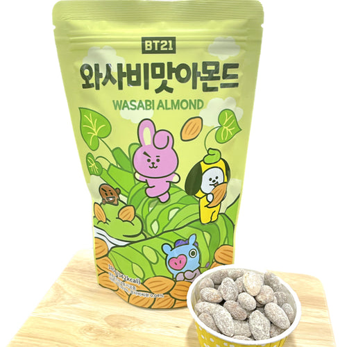 BT21 わさび味アーモンド 180g 韓国定番お菓子 ピリ辛おつまみ スナック：国民商会日本公式