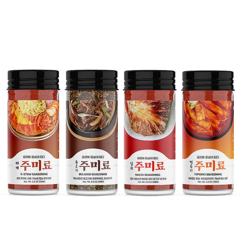 万能粉末調味料 主味料 4種セット チゲ プルコギ キムチ トッポッキ 各150g 韓国料理の素 ギフトボックス