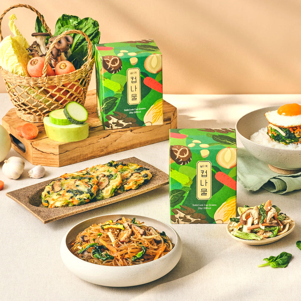10種の即席ナムル カップナムル お湯で1秒 水で4分 ビビンバ チャプチェ 非常食 キャンプ・アウトドア食品 常温保存：国民商会日本公式