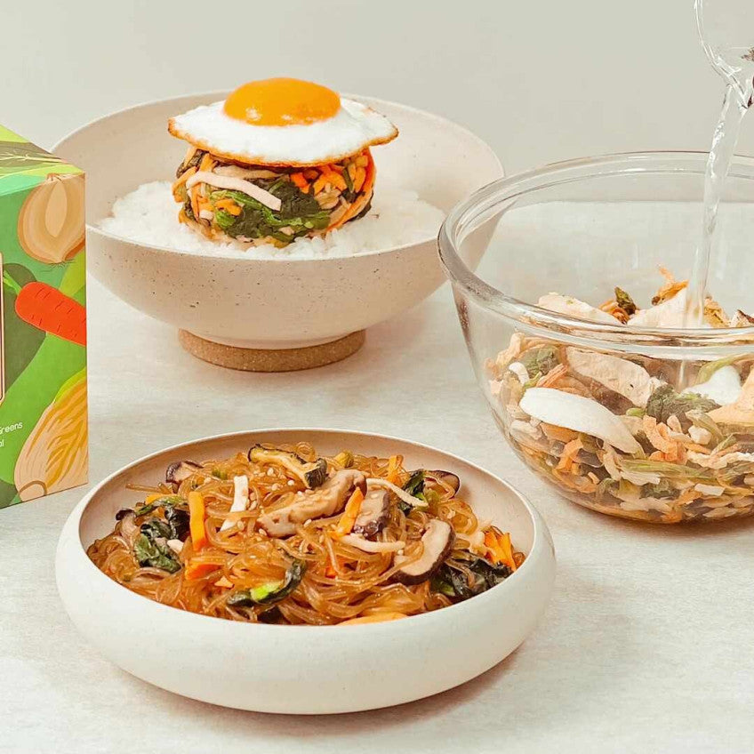 10種の即席ナムル カップナムル お湯で1秒 水で4分 ビビンバ チャプチェ 非常食 キャンプ・アウトドア食品 常温保存：国民商会日本公式
