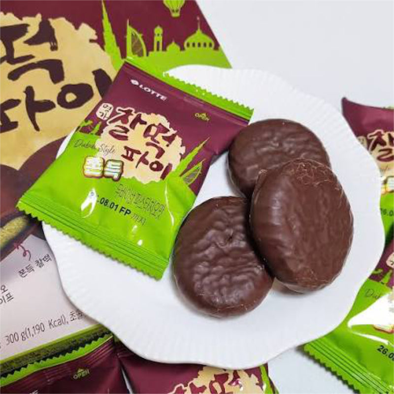 【ロッテ】名家 チャルトックパイ ドバイ風 ピスタチオ 300g 10個入 カダイフ入り 韓国 お菓子 チョコパイ お一人様2点まで：国民商会日本公式