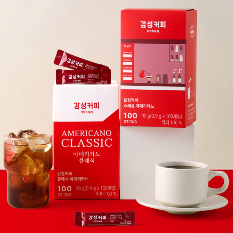 【感性コーヒー】クラシック アメリカーノ コーヒー 100本入り 韓国人気カフェ スティック 大容量 ブラック：国民商会日本公式