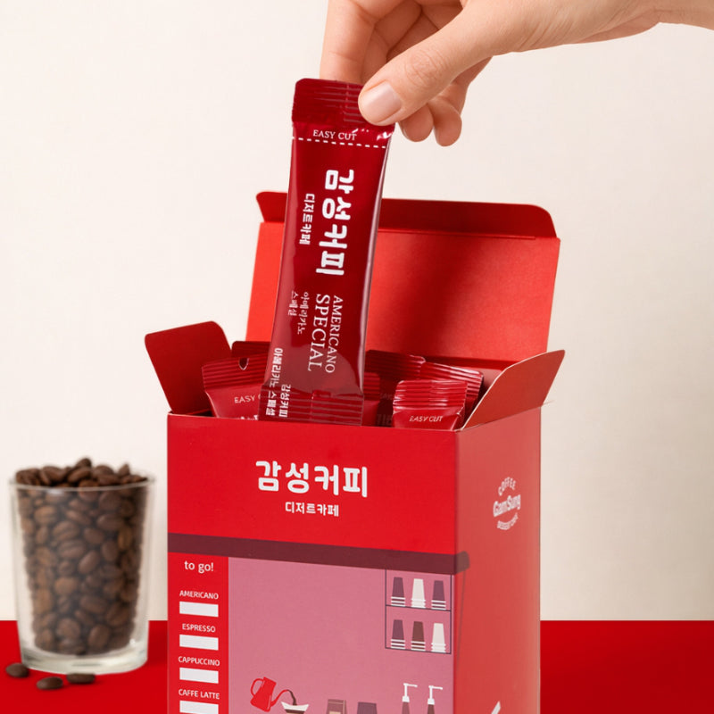 【感性コーヒー】クラシック アメリカーノ コーヒー 100本入り 韓国人気カフェ スティック 大容量 ブラック：国民商会日本公式