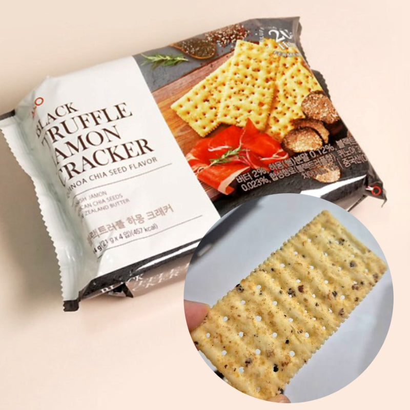 ALLO ブラックトリュフ ハモンクラッカー 87g 5袋セット 韓国お菓子 トリュフスナック ワイン おつまみ