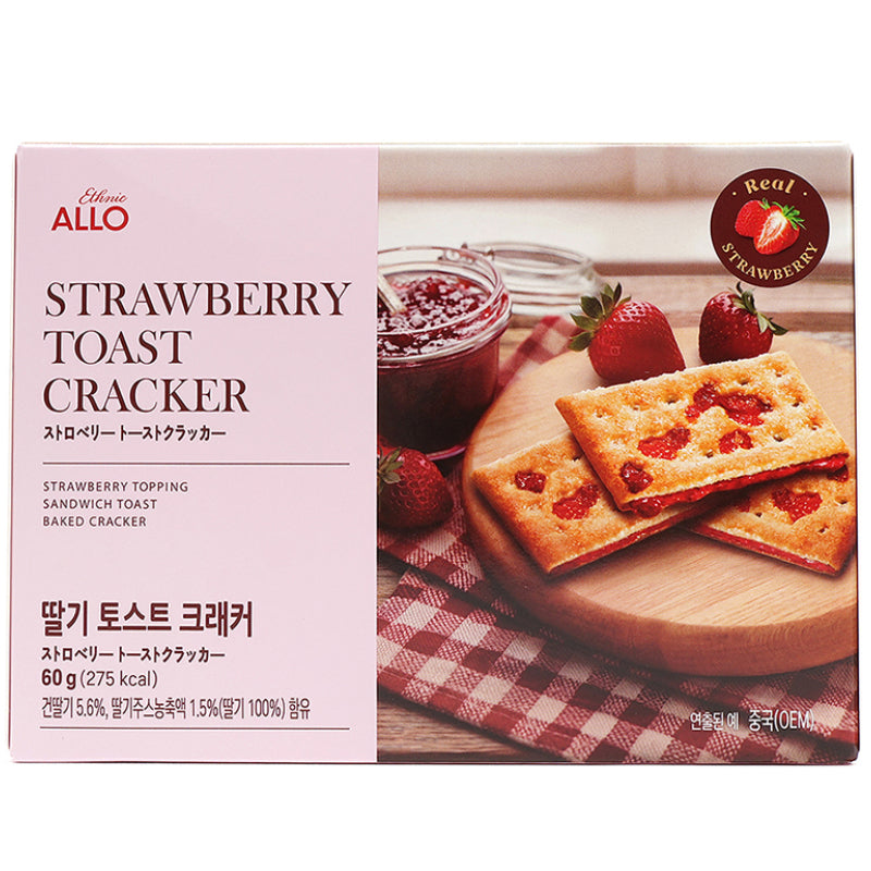 ALLO ストロベリー トーストクラッカー 60g 5袋セット 韓国お菓子 いちご スナック