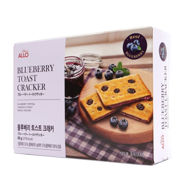 ALLO ブルーベリー トーストクラッカー 60g 5袋セット 韓国お菓子 フルーツ スナック