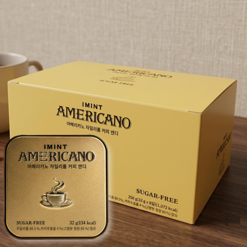 IMINT アイミント コーヒーキャンディ キシリトール 糖類ゼロ 32g 8缶セット エスプレッソ アメリカーノ 韓国お菓子