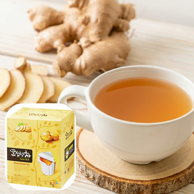 蜂蜜生姜茶 はちみつ生姜茶 KOTSAM 花泉 ポーション 30g 15個入り 個包装 希釈用 韓国 お茶