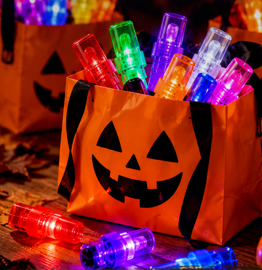ハロウィン フィンガーライト 8個セット 光るおもちゃ プロジェクターライト パーティーグッズ プチギフト イベント