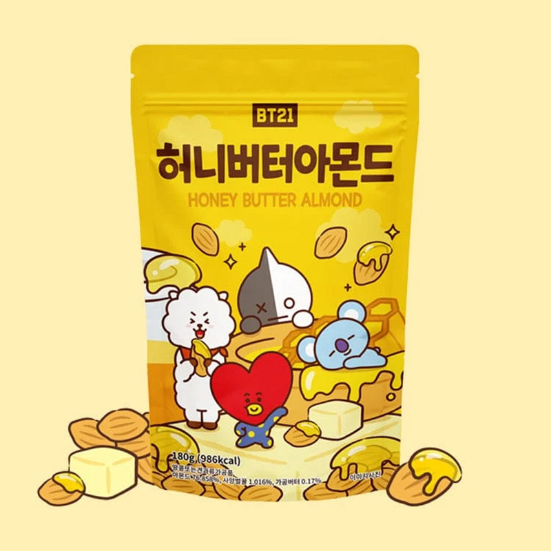 BT21 ハニーバターアーモンド 180g 韓国定番お菓子 甘じょっぱい スナック：国民商会日本公式