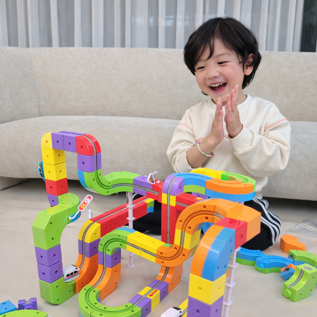 レールブロック 48ピース 88ピース 選べる知育玩具 コース作り 車 スロープトイ 組み立て おもちゃ 子供 誕生日 プレゼント