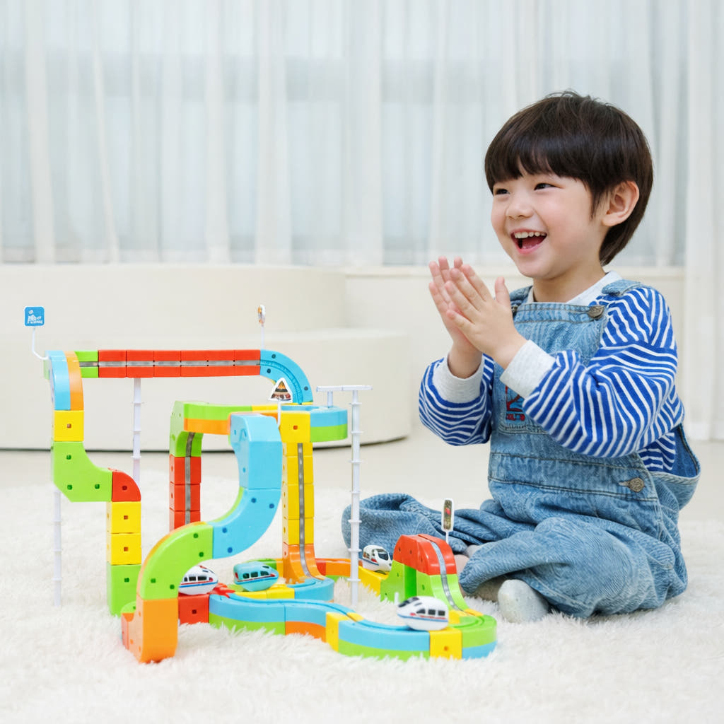 レールブロック 48ピース 88ピース 選べる知育玩具 コース作り 車 スロープトイ 組み立て おもちゃ 子供 誕生日 プレゼント