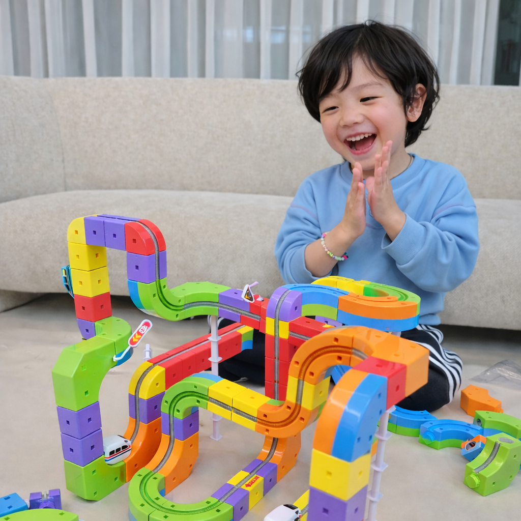 レールブロック 48ピース 88ピース 選べる知育玩具 コース作り 車 スロープトイ 組み立て おもちゃ 子供 誕生日 プレゼント