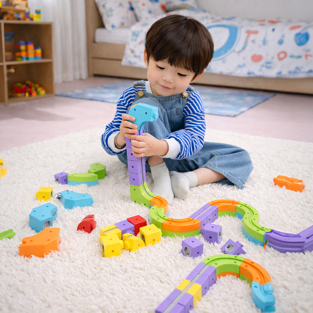 レールブロック 48ピース 88ピース 選べる知育玩具 コース作り 車 スロープトイ 組み立て おもちゃ 子供 誕生日 プレゼント