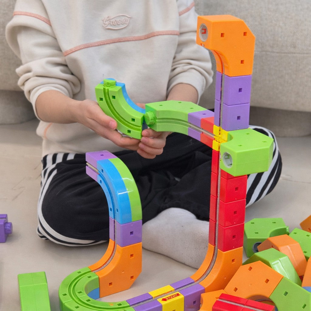 レールブロック 48ピース 88ピース 選べる知育玩具 コース作り 車 スロープトイ 組み立て おもちゃ 子供 誕生日 プレゼント