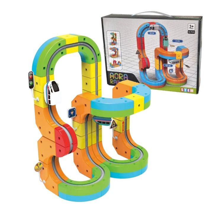 レールブロック 48ピース 88ピース 選べる知育玩具 コース作り 車 スロープトイ 組み立て おもちゃ 子供 誕生日 プレゼント