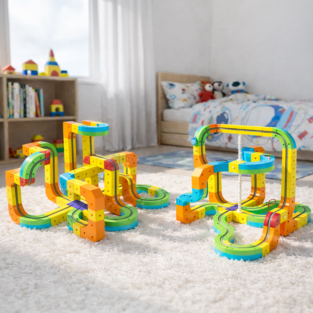 レールブロック 48ピース 88ピース 選べる知育玩具 コース作り 車 スロープトイ 組み立て おもちゃ 子供 誕生日 プレゼント